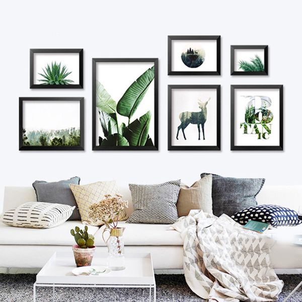 

paintings wall pictures for living room posters and prints green art canvas painting nordic decoration no poster frame