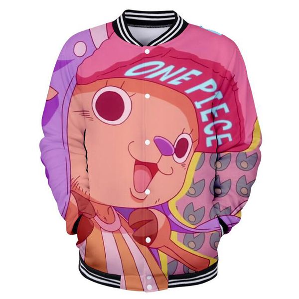 

japan anime hoodie one piece luffy 3d print baseball jacket casual long sleeve funny harajuku sweatshirt hip hop clothing, Black