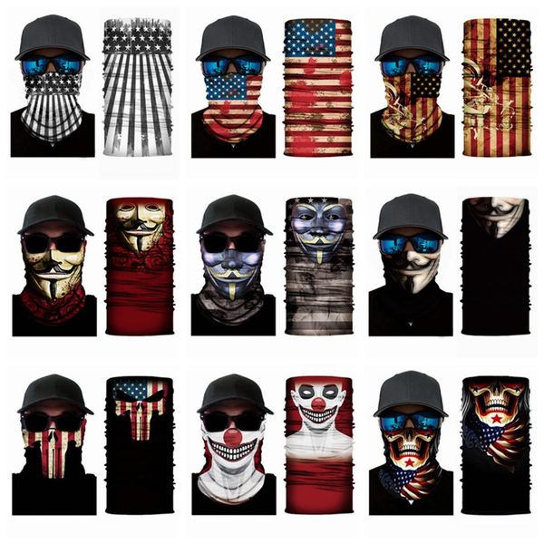 

79 стили банданы шарфы многофункциональный открытый велоспорт маски шарф магия тюрбан солнцезащитный диапазона волос 25 * 50см езда оголовье