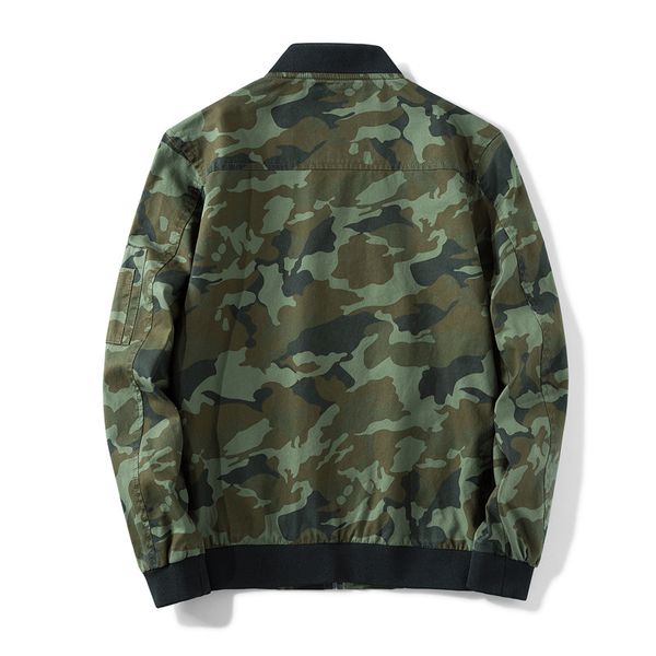 

autumn men jacket camouflage pure cotton army workwear coat loose and plus-sized casual jacket, Black;brown