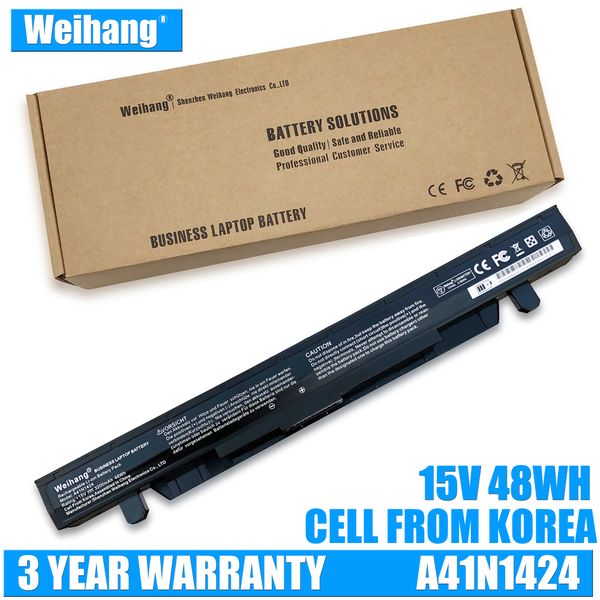 Batería de ordenador portátil Weihang de 3200mAh de Corea A41N1424 para ASUS ROG ZX50 ZX50J ZX50JX GL552 GL552J GL552V GL552VW