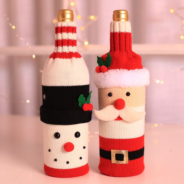 

festival party supplies holiday diy decorations christmas bar bottle set red wine bottle set gift holders
