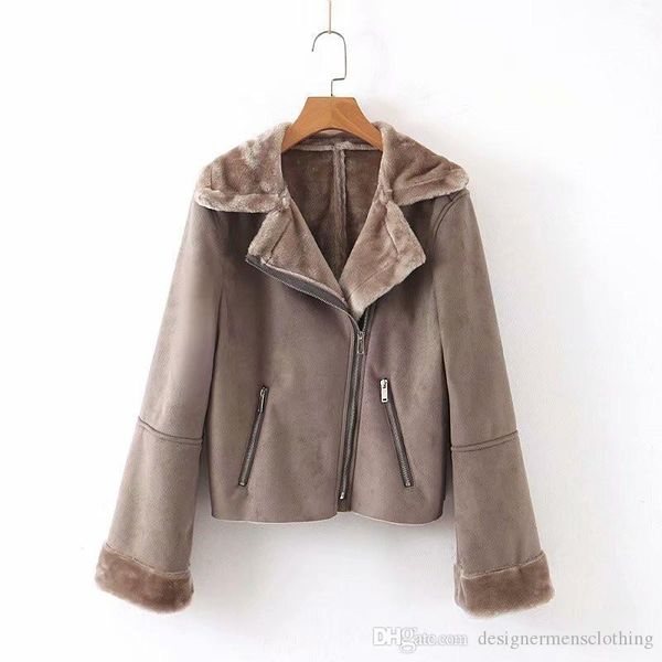 

women winter coats winter thick long sleeve lapel neck women designer clothes casual solid color female apparel, Black;brown