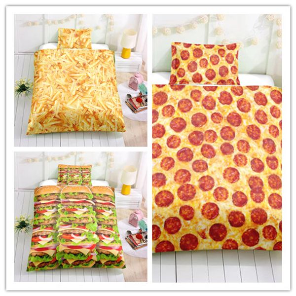 

3d diet printing bedding sets burger noodle biscuits printing for children