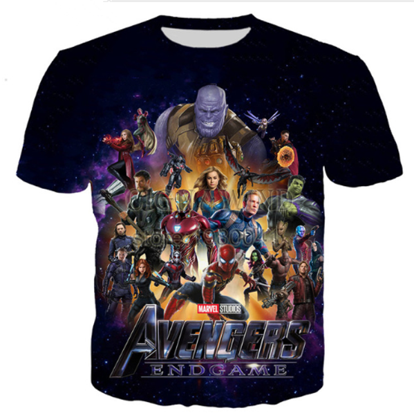 

2019 новые прибытие популярные мстители endgame танос футболка 3d печати мода короткие рукава tshirt streetwear вскользь лето tops u1716, White;black