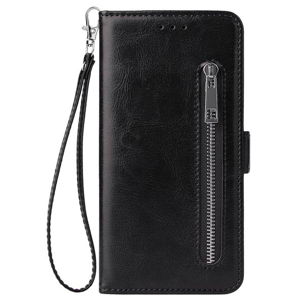 

Phone Case Luxury Zipper PU Leather Wallet Card Holder Flip Case Phone Stand Cover For iPhone XS Max XR X 8 7 Plus