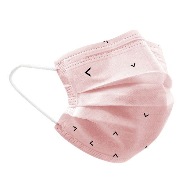 

20pcs disposable mask outdoor nose face protective nonwoven cloth pink