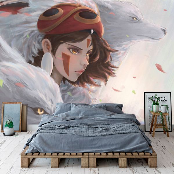 Princess Mononoke Wallpaper Custom 3d Large Mural Japanese Anime