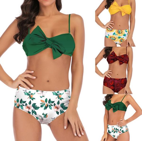 

beach swimwear bikinis set two-piece swimmingwear high waist swimsuit for women monokini bathers bathing suits, White;black