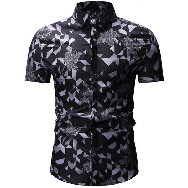 

hawaiian men's summer shirt short sleeve brand with european-sized flower shirt -3xl 26 colour men's, White;black