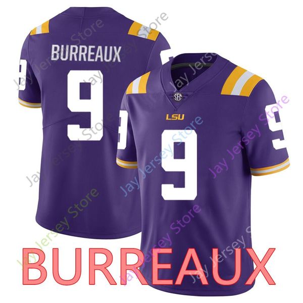 2020 LSU Tigers Burreaux Football Jersey Diamond Patch 2020 Champions