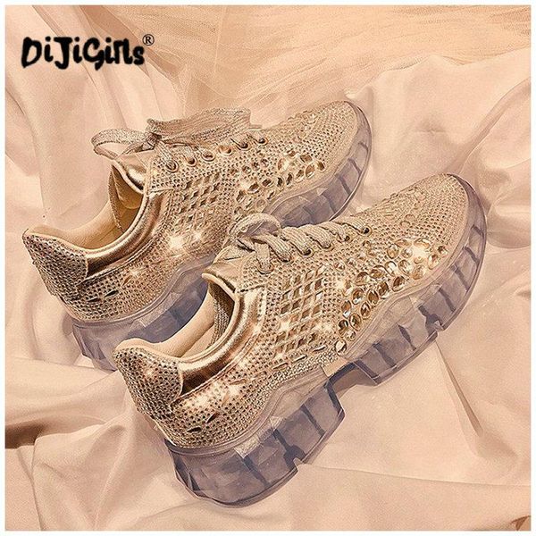 

Новые Женщины Плоские Кроссовки Весенняя Мода Женщины Повседневная Обувь Bling Кри