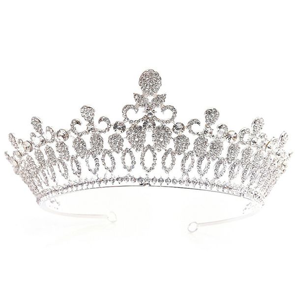 

baroque bridal crystal headdress crown prom water drill yarn headband wedding hair accessories, Golden;white