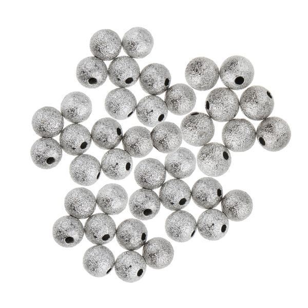 

100pcs 6mm round beads twinkle frosted spacer beads for diy findings crafts