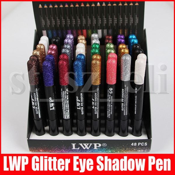 

48pcs a lot eye shadow liner combination pencil glitter eyeshadow pencil eyeliner highlighter 24 colors eye make up set