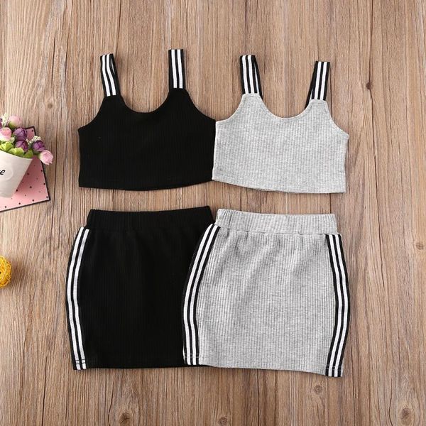 

1-5years арбуз малышей kid baby girl tops + мини-юбка платье 2pcs обмундирование одежда, White