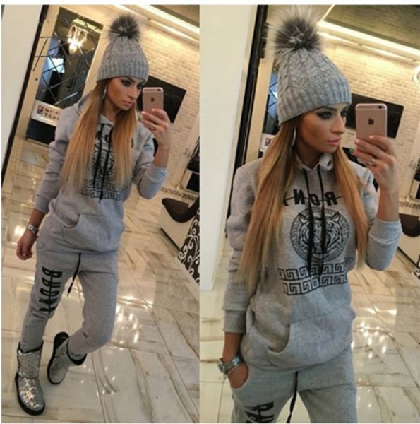 

дамы костюмы толстовки толстовка длинные брюки sportwear костюмы женские штаны новый 2 piece set перевозка груза падения, White