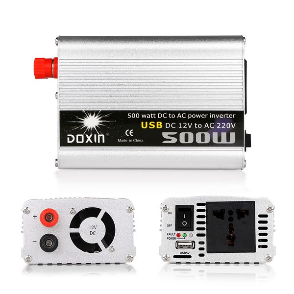 

500w inverter 12 v 220 v voltage transformer dc 12v to ac 220v power converter with usb car charger adapter power 1000w