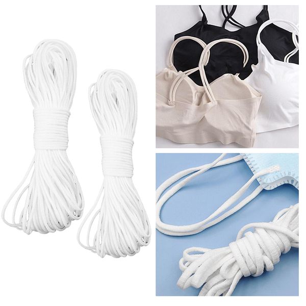 

elastic cord string waist band for crafts diy weaving dressmaking 2.5mm 4mm, Black