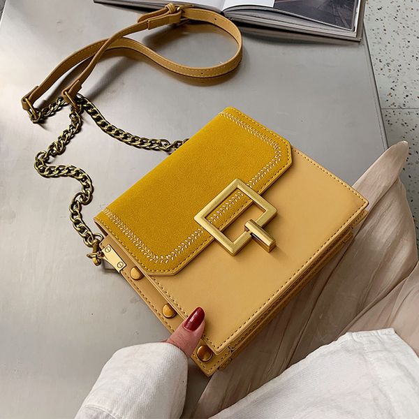 

scrub leather crossbody bags for women 2019 fall small shoulder messenger bag fashion quality chain handbags and purses