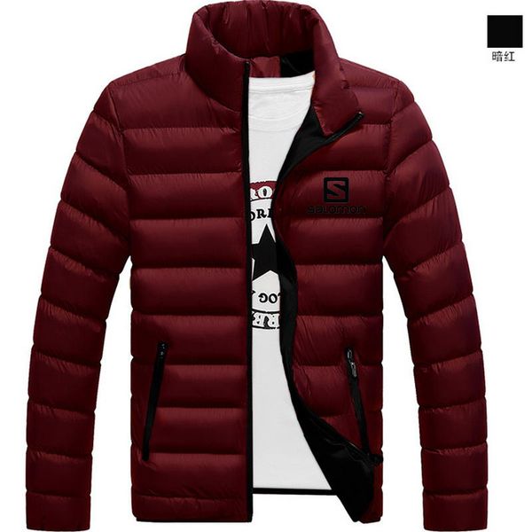 

2019 new men's winter jacket men's casual fashion printing jacket candy stripe coat jacket, large size, Black