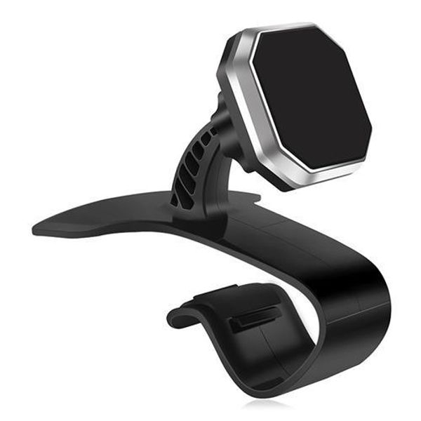 HD-H021 360 graus rotação Magnetic Phone Holder Mount Universal Car para telefones GPS - Silver