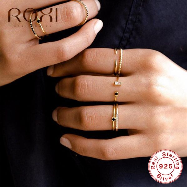 925 Anel de prata esterlina Abertura de luxo dourado Áustria Anéis de cristal para mulheres presentes ajustáveis ​​Cz Abra Midi Toe Ring