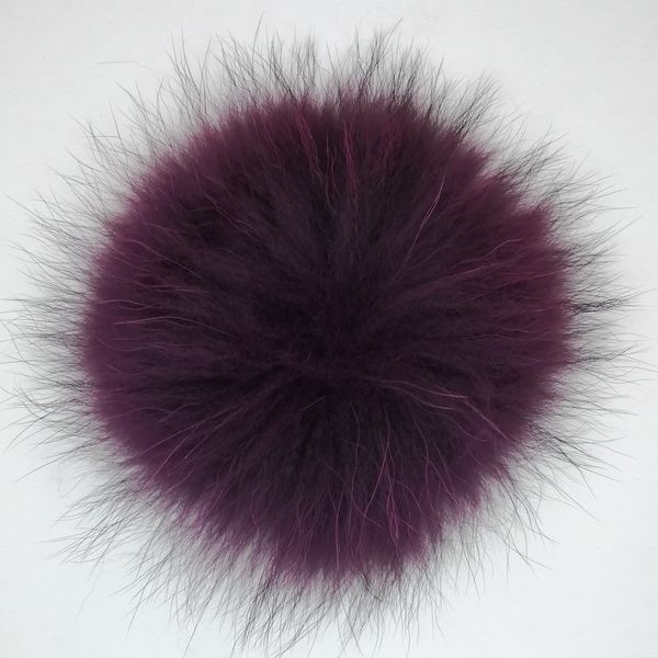 

real raccoon fur ball accessories for acrylic winter hat bag shoes keyring plain custom colours, Silver
