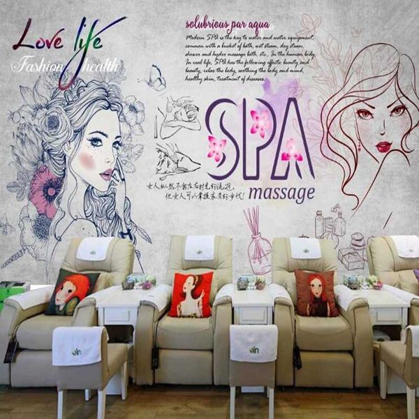 

custom papel de parede 3d, health care hall mural for health club spa living room background decoration waterproof wallpaper