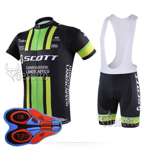 

2020 scott team cycling short sleeves jersey (bib )shorts sets cycling clothing breathable outdoor mountain bike sportswear 92820j, Black;red