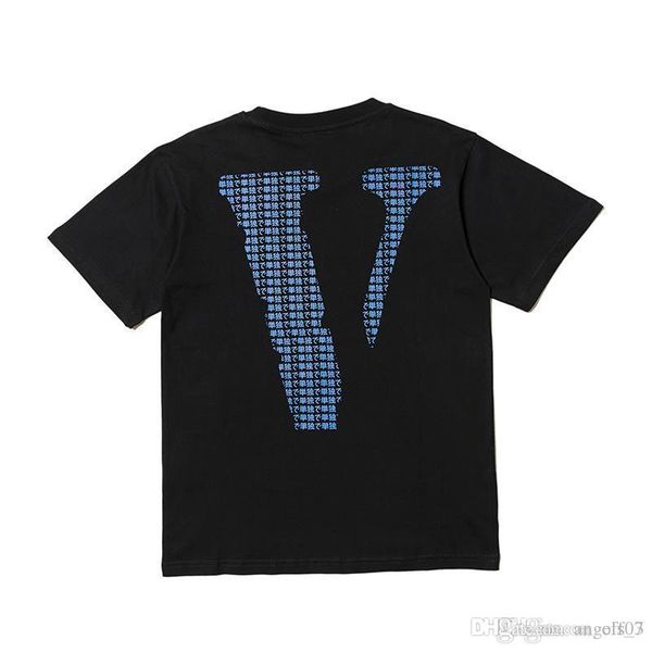 

19ss fashion women men t shirts hip hop streetwear cotton friends short sleeve big v logo women skateboard tees, White