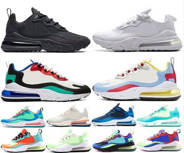 

react men women running shoes bauhaus triple black white optical oreo grape bleached coral mens trainers sport sneakers size 36-45