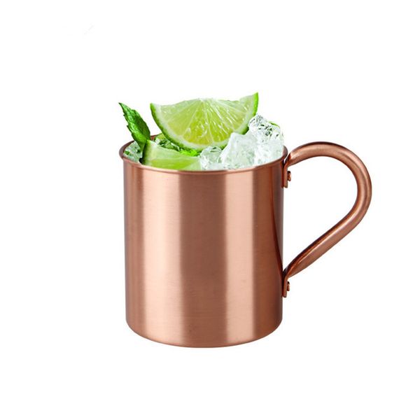 

pure copper mug cup 420ml copper mug beer durable handgrip copper mug travel customized logo supported