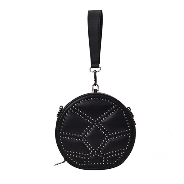 

191212 ivog новое прибытие каждый день женщина маленький черный crossbody на ремне сумки геометрическая круглые муфты сумки для женщин 2019