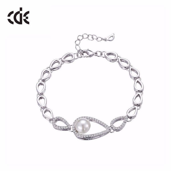 

wedding party beaded pearl gift woman lady diamond jewelry bracelets for bride acting initiation graduation cde-1337, Golden;silver
