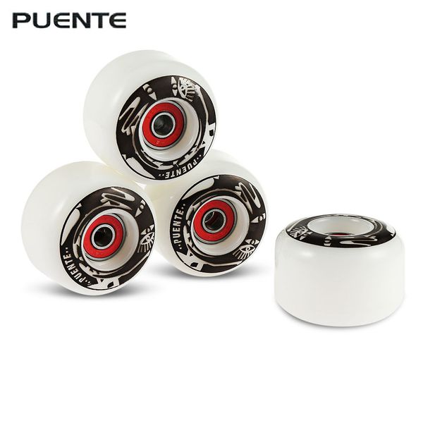 

puente 4pcs/set 78 - 85a skateboard wheels durable pu skate wheels longboard cruiser for ollie punk and jumping