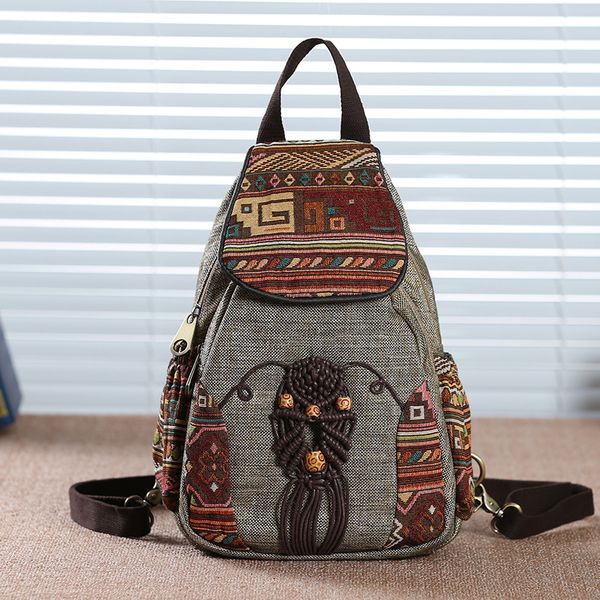 

2020 new summer female bag shoulder bag rucksack retro small chinese style small backpack travel backpack