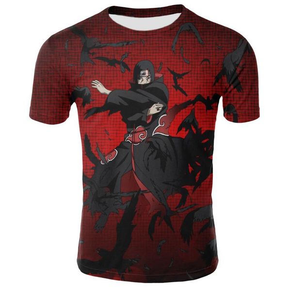 

3d naruto t shirt men/women fashion streetwear hip hop harajuku 3d print naruto men's t shirt clothes top, White;black