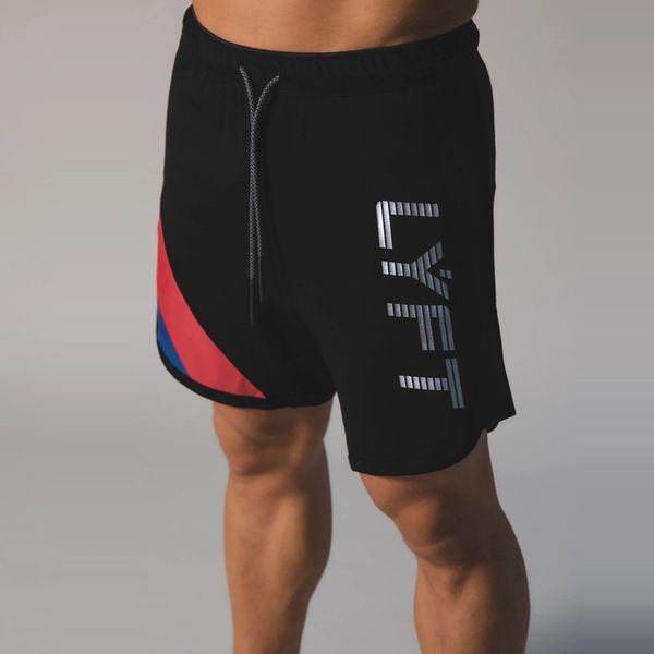 

2020 mens fitness gym шорты бодибилдинг беговые тренировки мужской короткие штаны спортивные шорты дышащий быстрое высыхание сетки sweatpant, Black;blue
