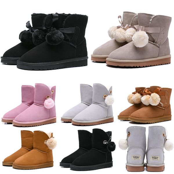 

2019 wgg women knee boots ankle boots australia classic womens girl ladies knitting wool tie black red grey blue winter snow boots