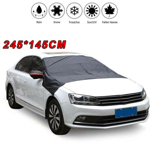 

1pc car auto black windshield sunshade winter snow rain dust protective cover