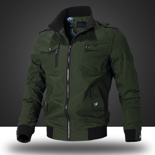 

ymwmhu bomber jacket men autumn winter casual army pilot tactical jackets jaqueta masculino male outerwear coats, Black;brown