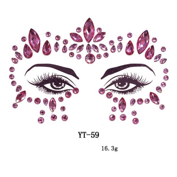

pink rhinestones face jewels adhesive crystal gems beauty makeup body art glitter tattoo eyebrow face body jewelry stickers