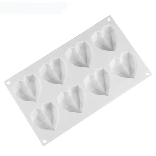 

3d diamond love heart-shaped silicone molds for sponge cakes mousse chocolate dessert bakeware pastry mould