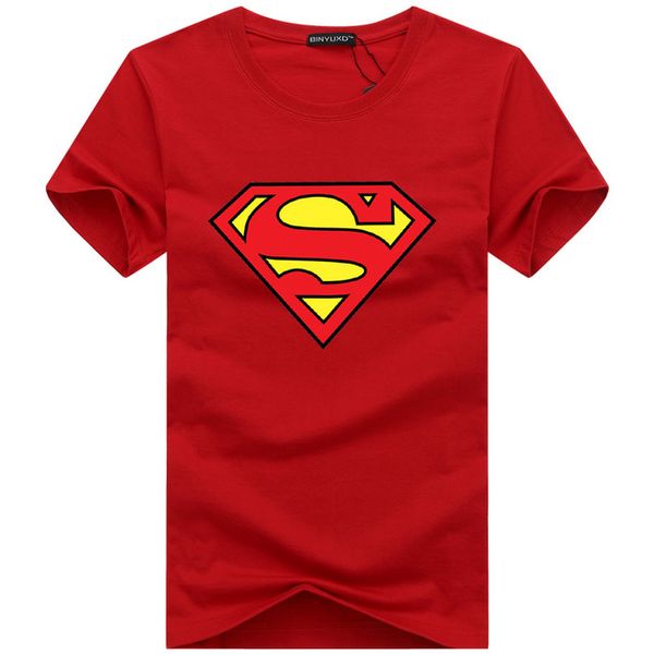 

2020 style red fashion mens shirts superman short sleeve summer men's t-shirt cotton t-shirt retail wholesale, White;black