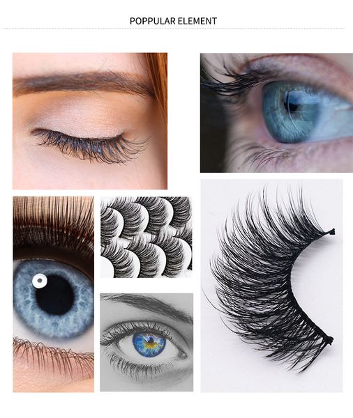 

5pairs 3d faux mink eyelashes long natural eye lashes extension false fake thick mixed individual makeup tools beauty lashes