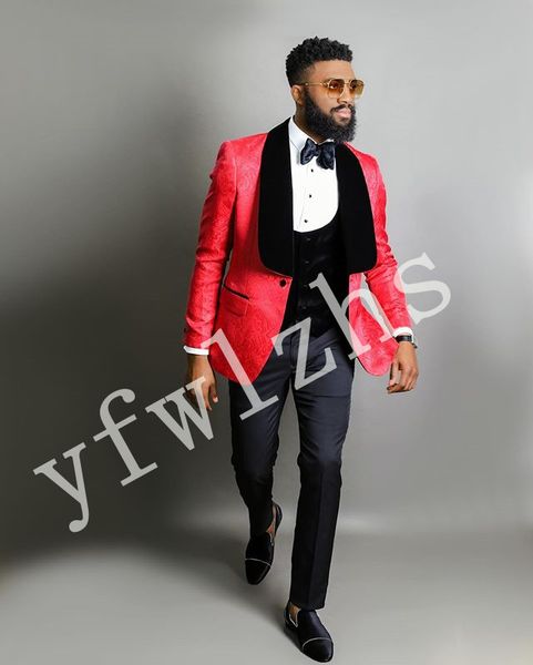 

one button handsome shawl lapel groom tuxedos men suits wedding/prom/dinner man blazer(jacket+pants+tie+vest) w169, Black;gray