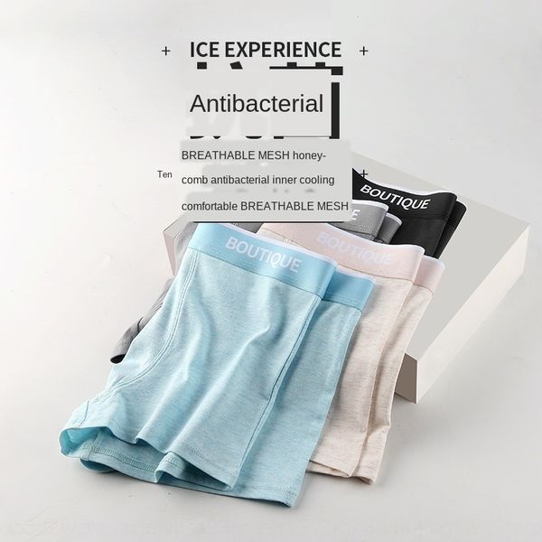 

men's cotton color casual and under cotton boxer shorts sports casual pants breathable antibacterial underpants underpants, Black;white