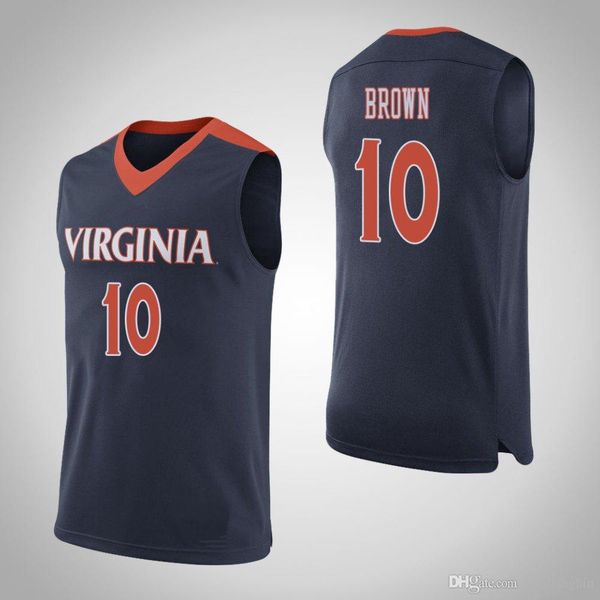 

j'kyra brown men's virginia cavaliers kody stattmann kyle guy white malcolm brogdon london perrantes navy stitched college basketb, Black