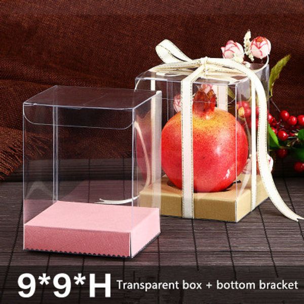 

20pcs/lot new arrival clear pvc box 9*9*h cm rectangular wedding souvenir box cute small toys&doll display&packaging
